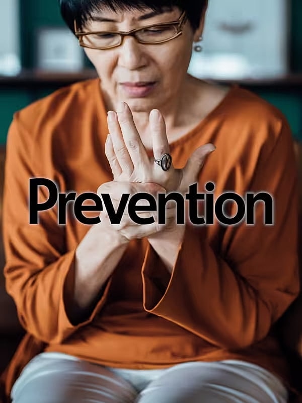 Woman engaging in self-care and health prevention.