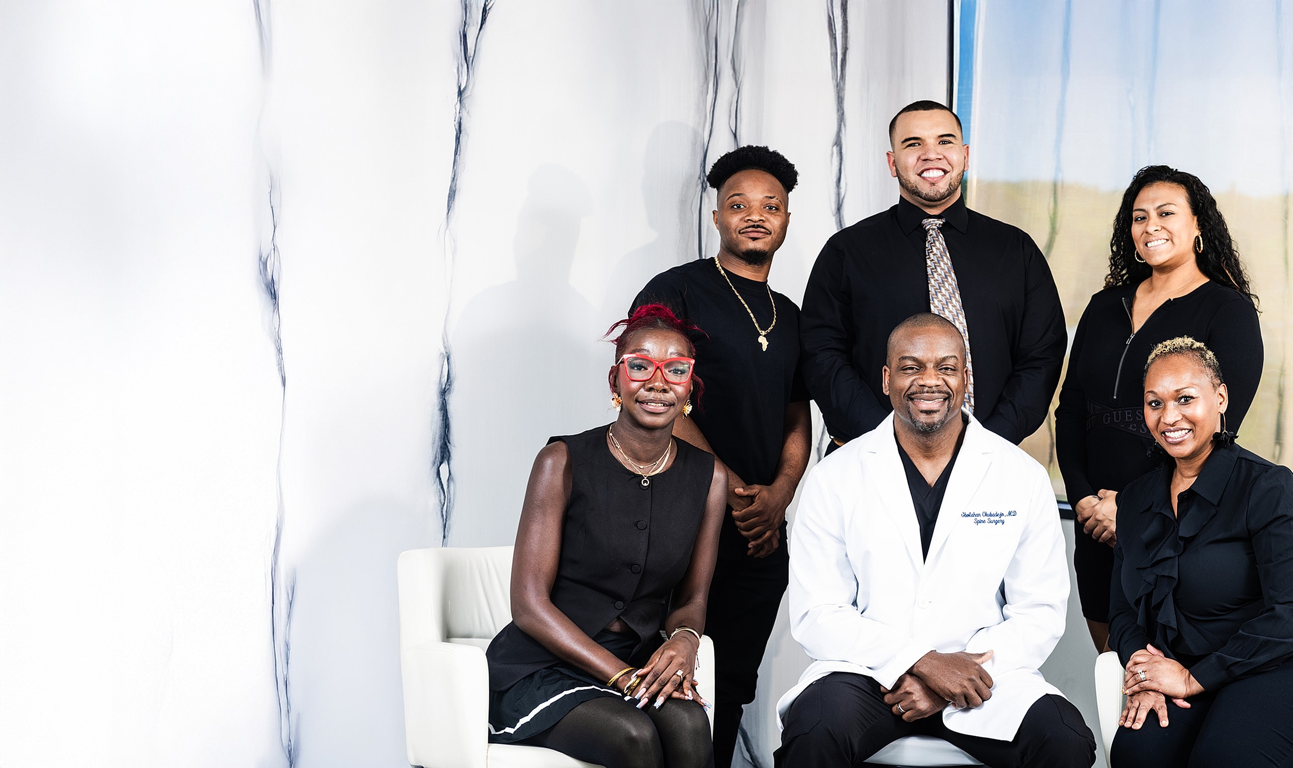 The Institute for Comprehensive Spine Care team posing for a group photo.