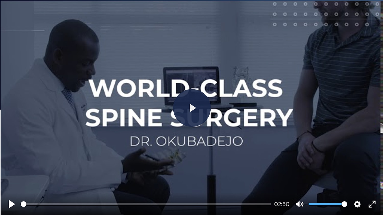 Doctor consulting patient about spine surgery options.